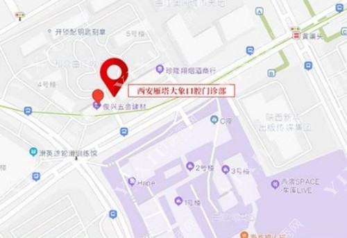 西安大象口腔雁塔分院地图