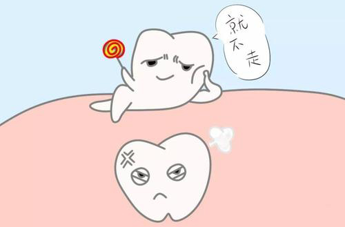 多生牙占据正常牙位置