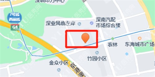 深圳皓齿口腔（香蜜湖店）地图