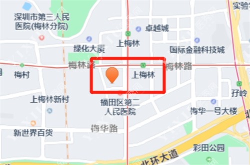 深圳正夫口腔（梅林店）地图