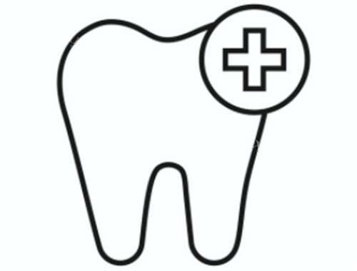 种植牙健康简笔图