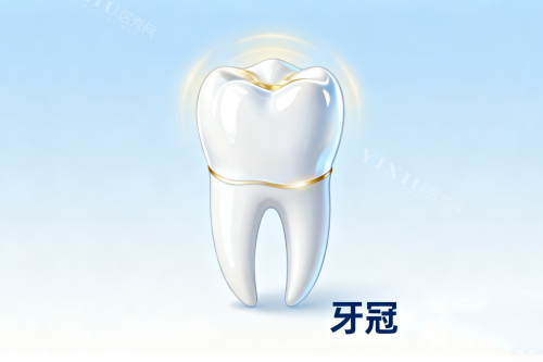 单颗牙冠卡通图