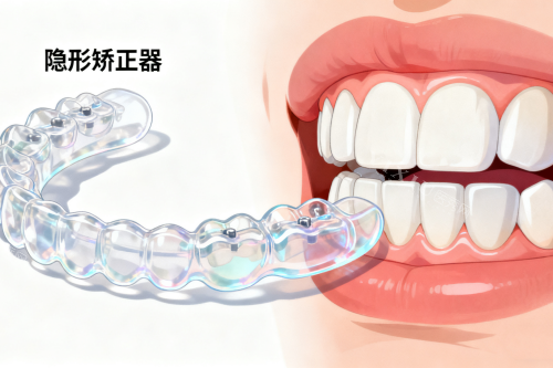 透明隐形矫正卡通图