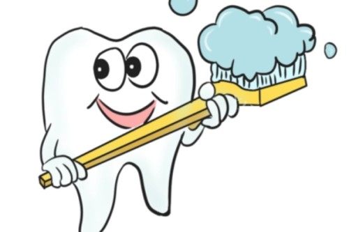 清洁牙齿卡通图