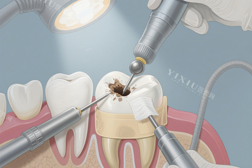 补牙过程示意图