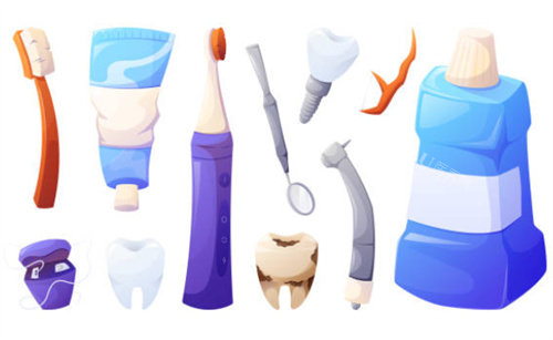 牙齿相关卡通图