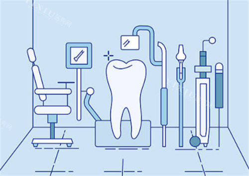 种植牙和其他器具卡通图