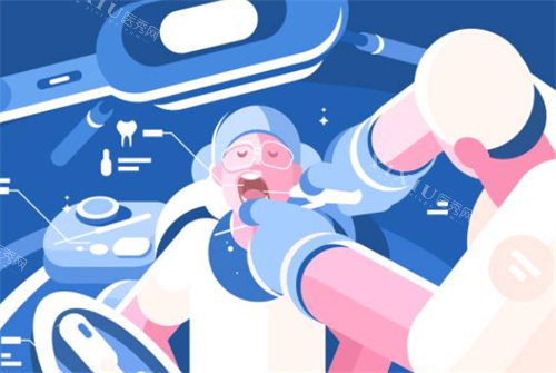 医生正在清洁牙齿